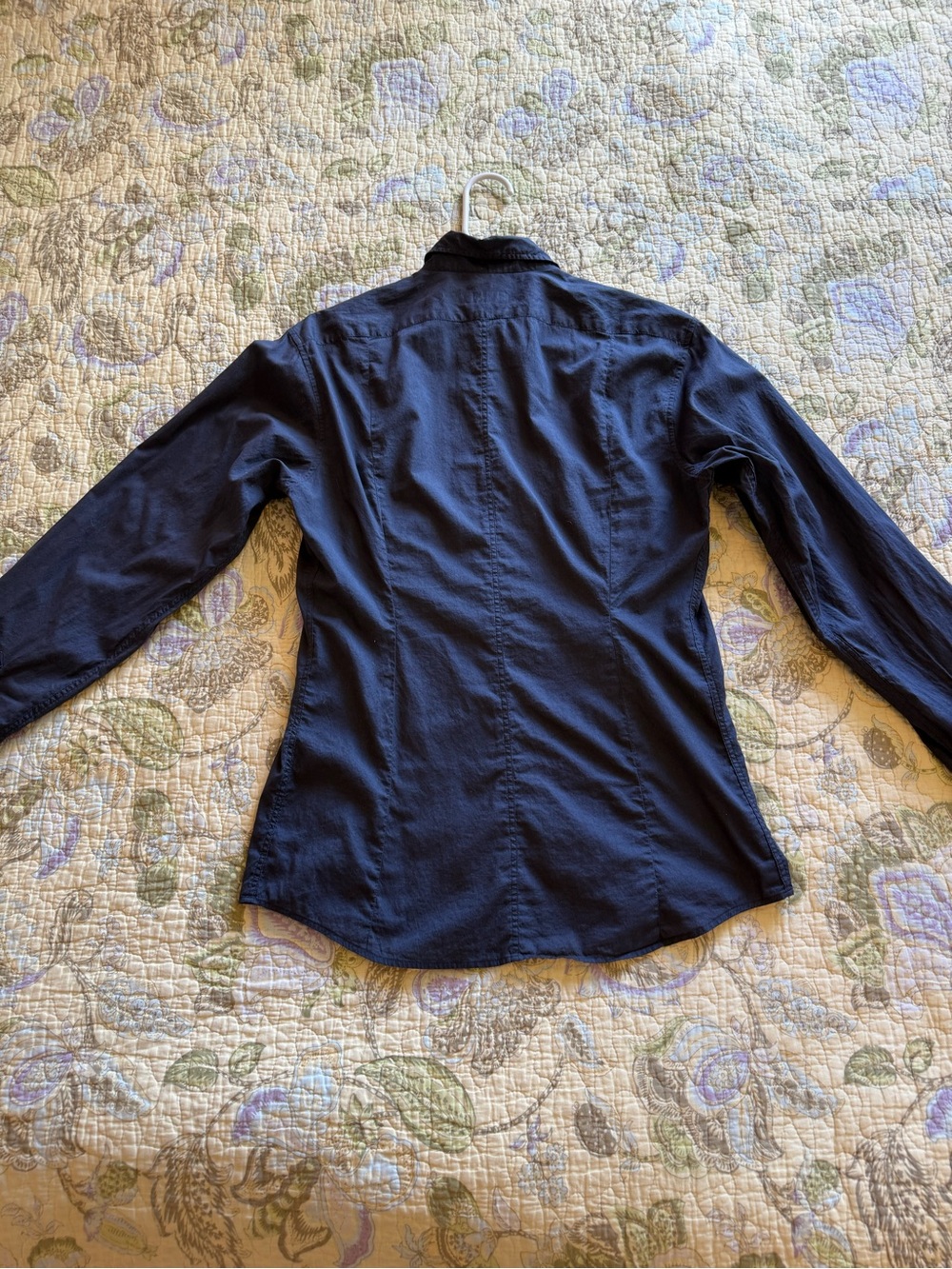 Dries Van Noten navy blue button up shirt - Picture 6 of 11